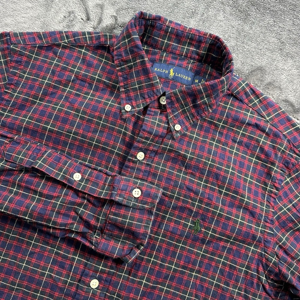 Polo Ralph Lauren Men's MEDIUM Classic Fit Button Down Long Sleeve Shirt‎ Check